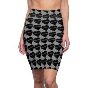 SUPURCOZMOS Sweetheart Women's Gray Pencil Skirt