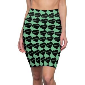 SUPURCOZMOS Sweetheart Women's Green Pencil Skirt