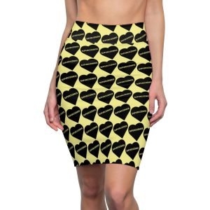 SUPURCOZMOS Sweetheart Women's Yellow Pencil Skirt