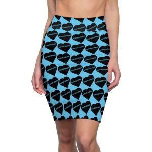SUPURCOZMOS Sweetheart Women's Blue Pencil Skirt