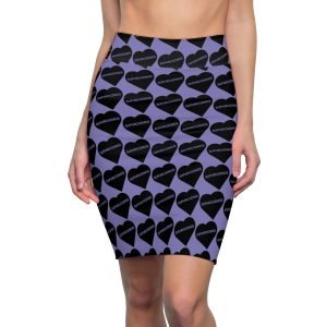SUPURCOZMOS Sweetheart Women's Purple Pencil Skirt